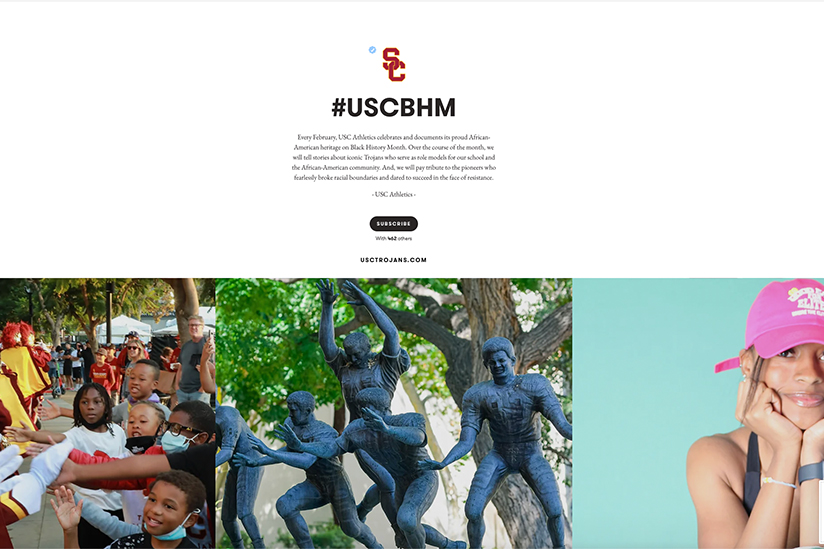 USC Athletics BHM website