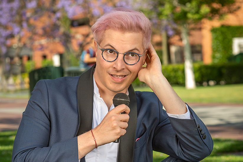 JP Karliak, the host of Queer Vox