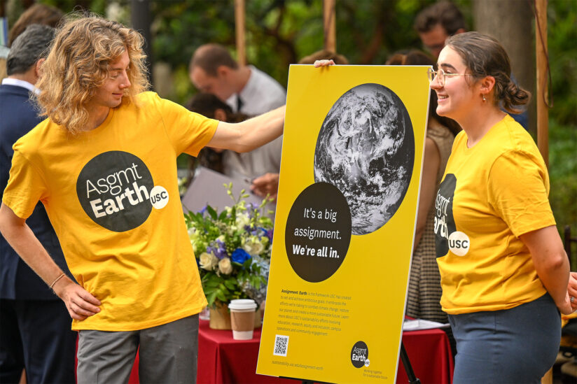 People at a sustainability fair