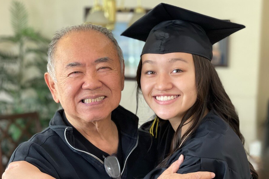 Lauren Tomita with her grandfather Charles Tomita.