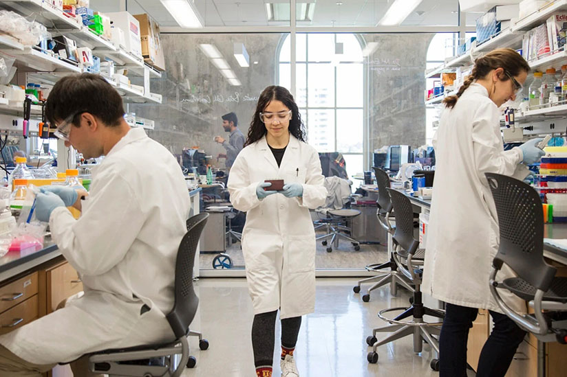 researchers in a laboratory